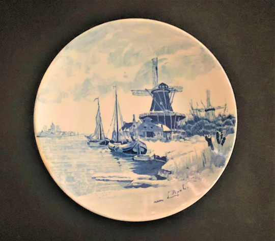 Royal Mosa Delft Charger Delfts Blauw Schotel Naar After Louis Apol Wall Plaque Plate Platter Server Schaal Dish Maastricht