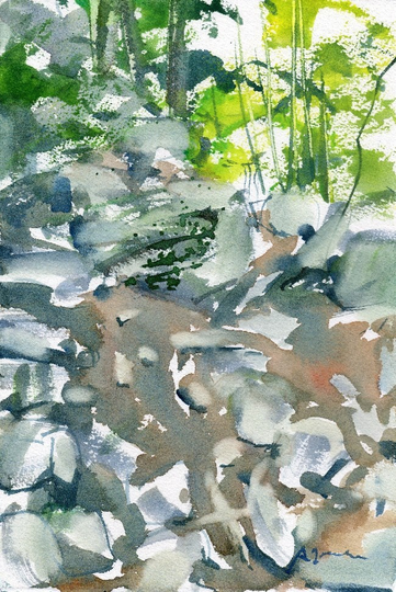7.5x11 Purgatory Chasm, Sutton Ma No.19, Original Watercolor