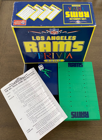 Vintage 1986 Rams Trivia Game By Sports Games International | Complete