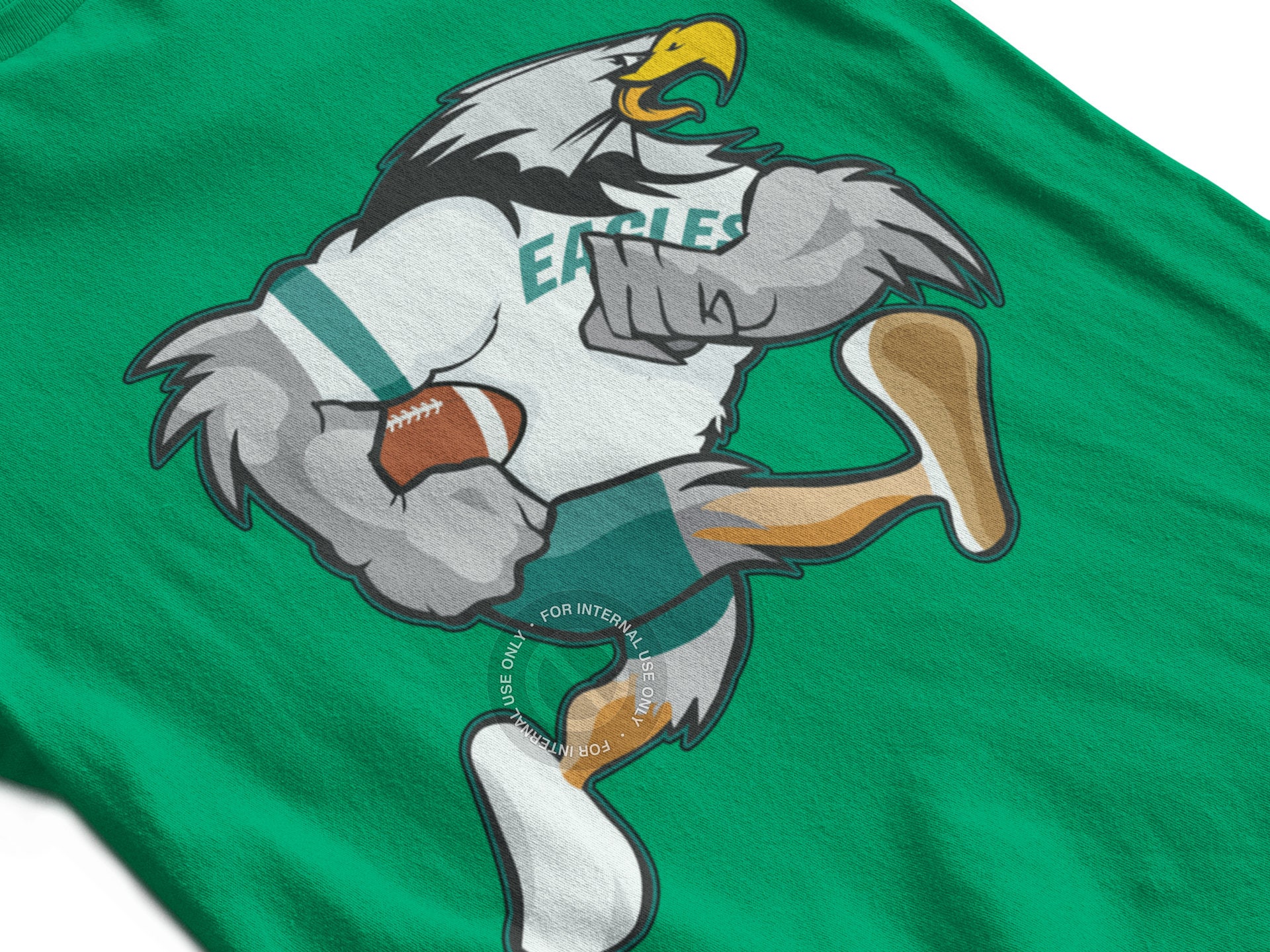 Retro Tri Blend Philadelphia Bird Football Mens T-Shirt