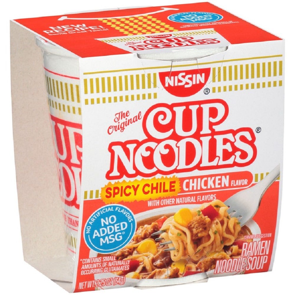 Nissin Ramen Noodle Soup, Spicy Chile Chicken Flavor - 2.25 oz