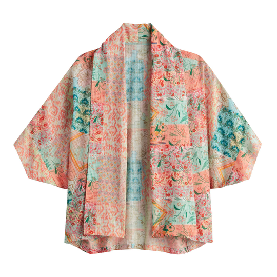Multicolor Floral And Geo Mixed Print Cassidy Kimono by World Market