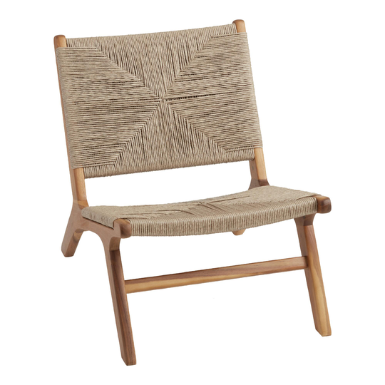 Natural Woven Girona Outdoor Patio Accent Chair Set Of 2 by World Market
