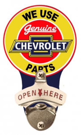Chevrolet Parts Nostalgic Bottle Opener, Laser Cutout Metal Sign, Custom Shape Vintage Style Retro Gas Oil Garage Art Wall Decor Rvg 1988S