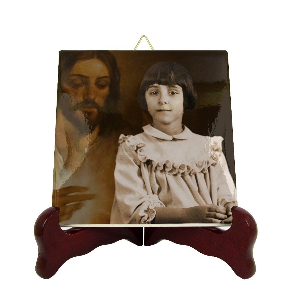 Venerable Antonietta Meo - Icon On Ceramic Tile Nennolina Saints Art Catholic Serie