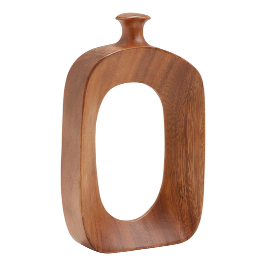 Medium Suar Wood Abstract Decor: Brown by World Market