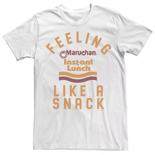 Men's Maruchan Feeling Like A Snack Tee, Size: XS, White