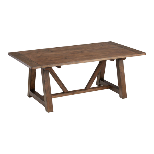 Wood Farmhouse Leona Extension Dining Table: Brown by World Market