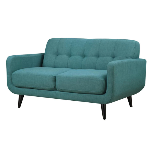 Picket House Furnishings Hailey Modern Teal Polyester/Blend Loveseat in Green | UHD087200NP