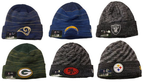 Nfl 49Ers Packers Steelers Rams Chargers New Era Knit Beanie Hat Cap With Fleece Inside