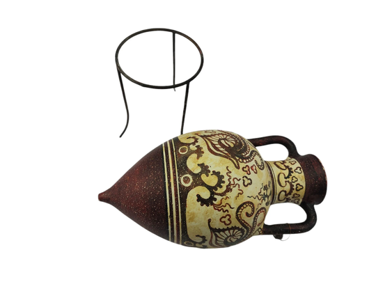 Greek Vase, Sharp Bottom Minoan Reproduction From Heraklion Museum Of Crete