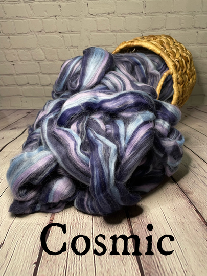 Cosmic Merino Blend Wool Fiber 4 Ounces