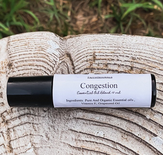 Congestion Remedy Essential Oil Roll Blend 10Ml, Oils, Therapeutic, Self Care, Spa, Gift