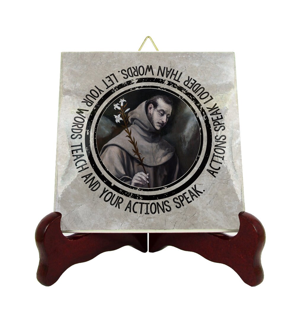 Catholic Saints Quotes - St Anthony Of Padua Ceramic Tile Religious Gifts Saint Catholic Quotes Print