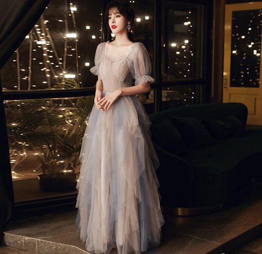 Lotus Color Costumes Woman Formal Prom Gown Banquet Dress Wedding Bridesmaid Bridal Evening Party Dance Fairy