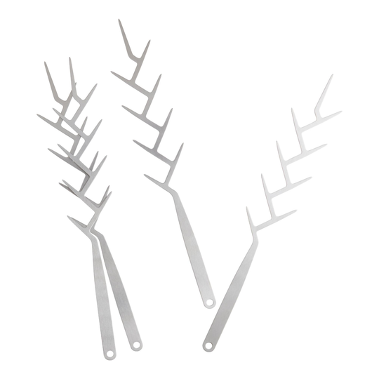 Stainless Steel Branch BBQ Skewers 4 Pack: Silver by World Market