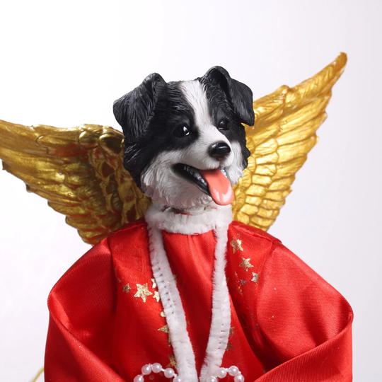 Border Collie Christmas Tree Topper