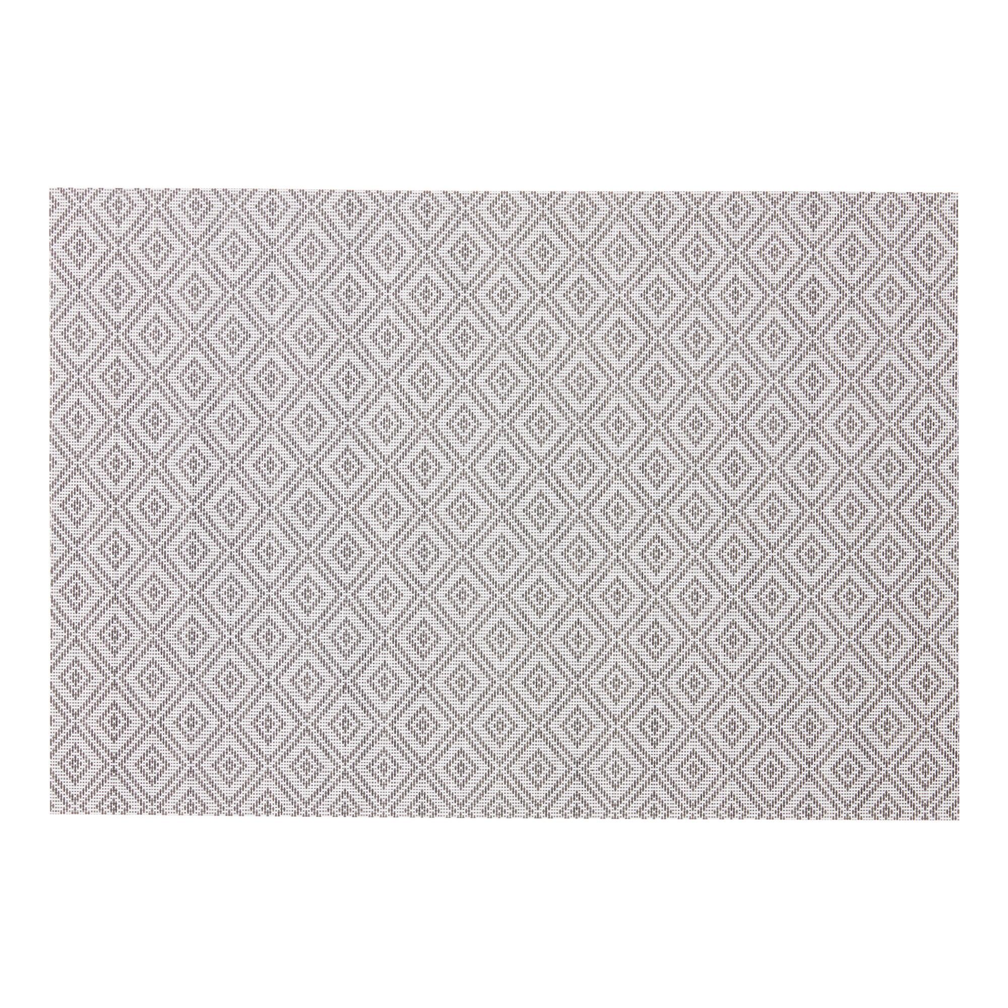 Black and White Diamond Woven Vinyl Placemat Set of 2 by World Market