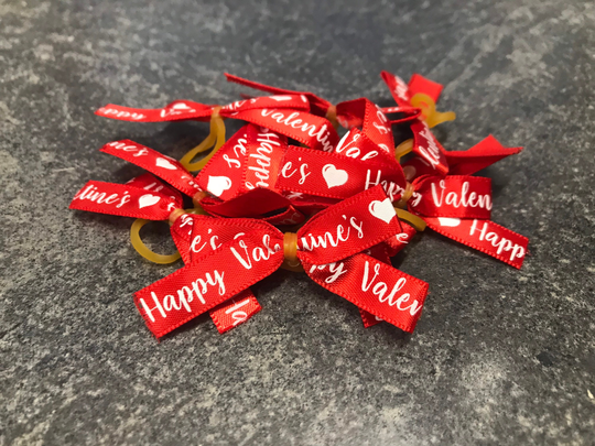 10 Or 15 Pack Red Happy Valentine's Day Dog Grooming Hair Bow Accessories, Bulk Tools & Accessories