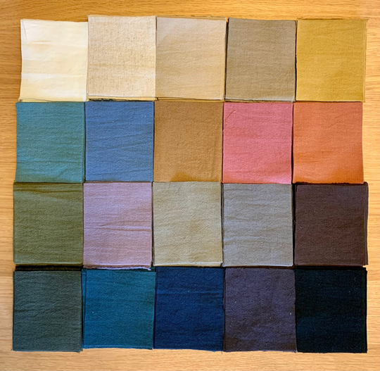 Swatches 21 Pieces Cotton Linen Blend Solid Color Cosmo Japanese Fabric 3x3