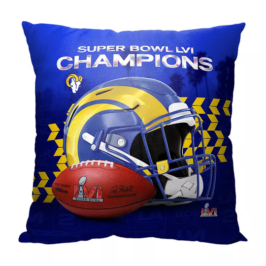 Los Angeles Rams Super Bowl LVI Champions Pillow, Multicolor