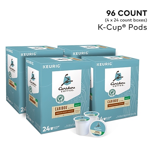 Caribou Blend Decaf Coffee, Keurig K-Cup Pods, Medium Roast, 96/Carton (10307)