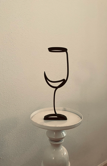 Sparkling Wine Glass, Kitchen Plastic Decor, Windowsill Statue, Bookshelf Figure, Minimalist Art, 3D Printed Gift, Christmas Presents, Shelf