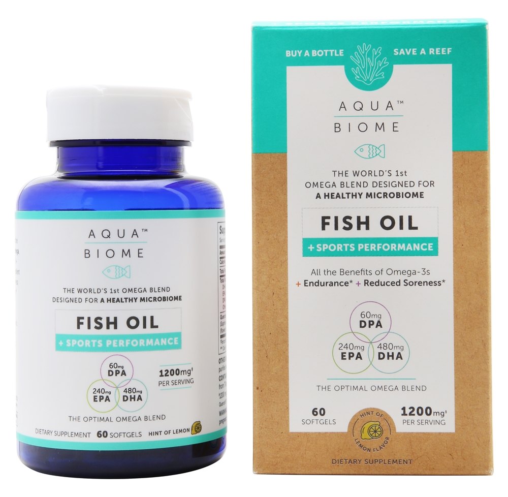 Aqua Biome - Fish Oil Sports Performance Omega Blend 1200 mg. - 60 Softgels