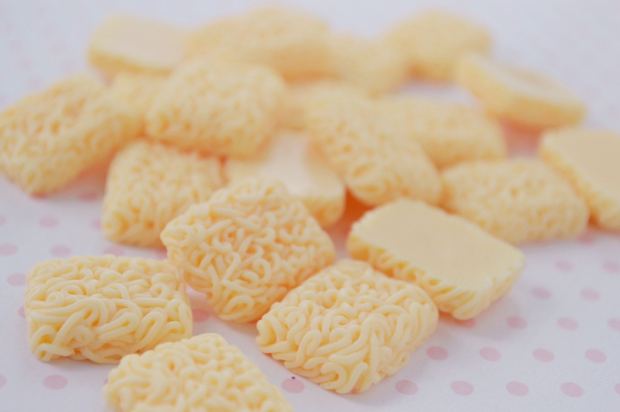 21mm Kawaii Ramen Faux Food Japanese Flatback Resin Decoden Cabochon - Set Of 4