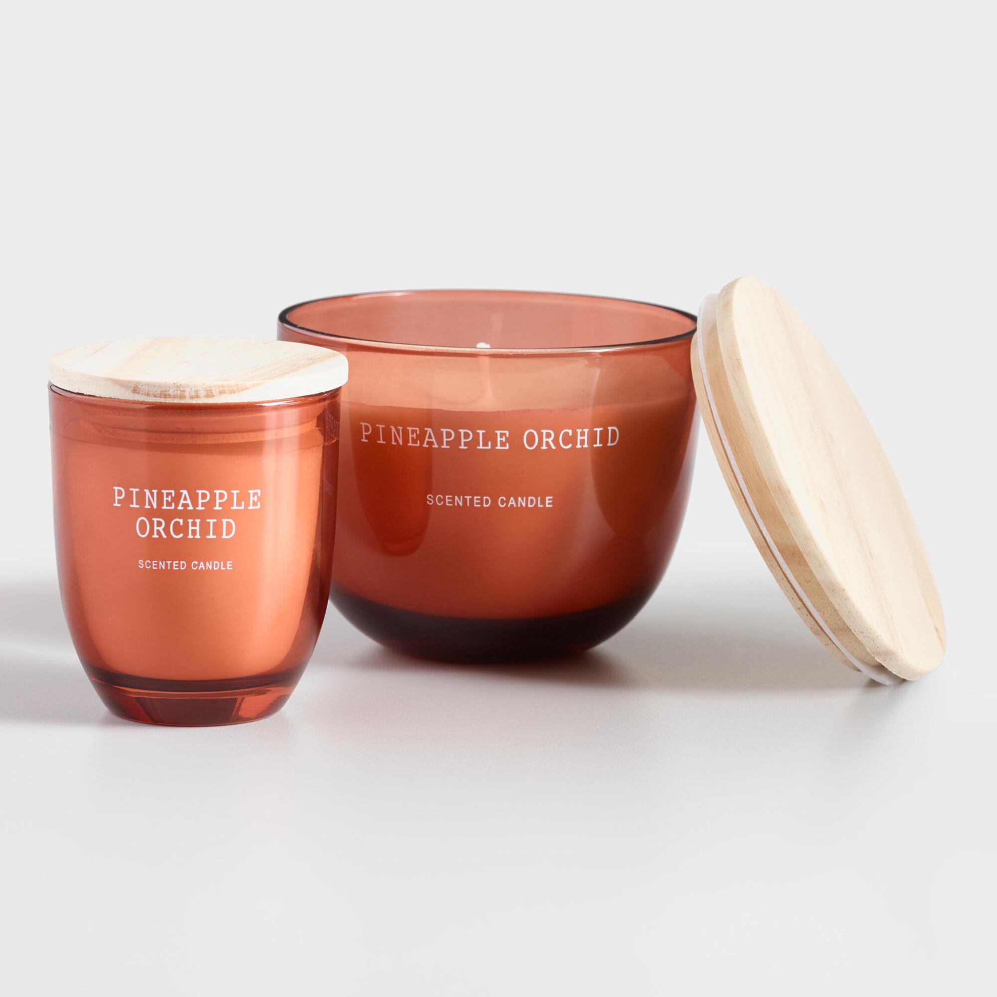 Coral Pineapple Orchid Scented Candle by World Market
