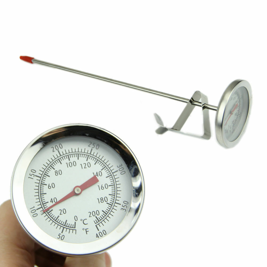 Tousimaii Barbecue Thermometer Pointer Type Portable Stainless Steel Light Cooking Thermometer for Barbecue