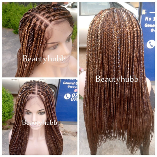 Rainbow Blend Knotless Box Braids Wig Black Woman Lace Front Wig Braid Wigs, Braided Wig, Lace Wigs, Braid Wigs Rainbow