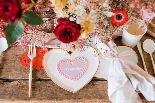 Heart Doily Place Cards | Placecards Wedding Valentine's Day Galentine's Bridal Shower Love