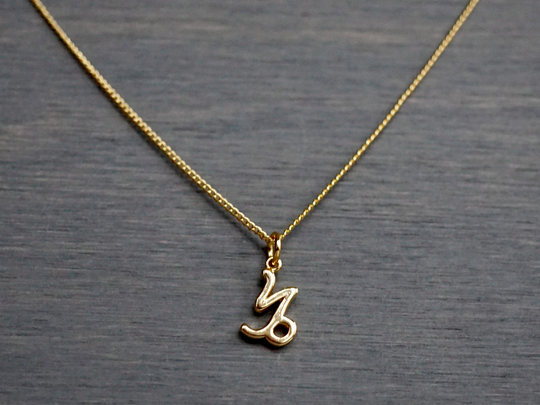 Dainty Zodiac Necklace in Rose, White, Yellow Gold Plated Brass 3 Sizes, One Chain, 1/3 In. Charm Minimal Star Sign Birthday Gift For Her