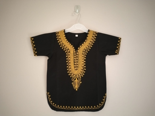 African Clothing For Kids-Black Dashiki 2T-14