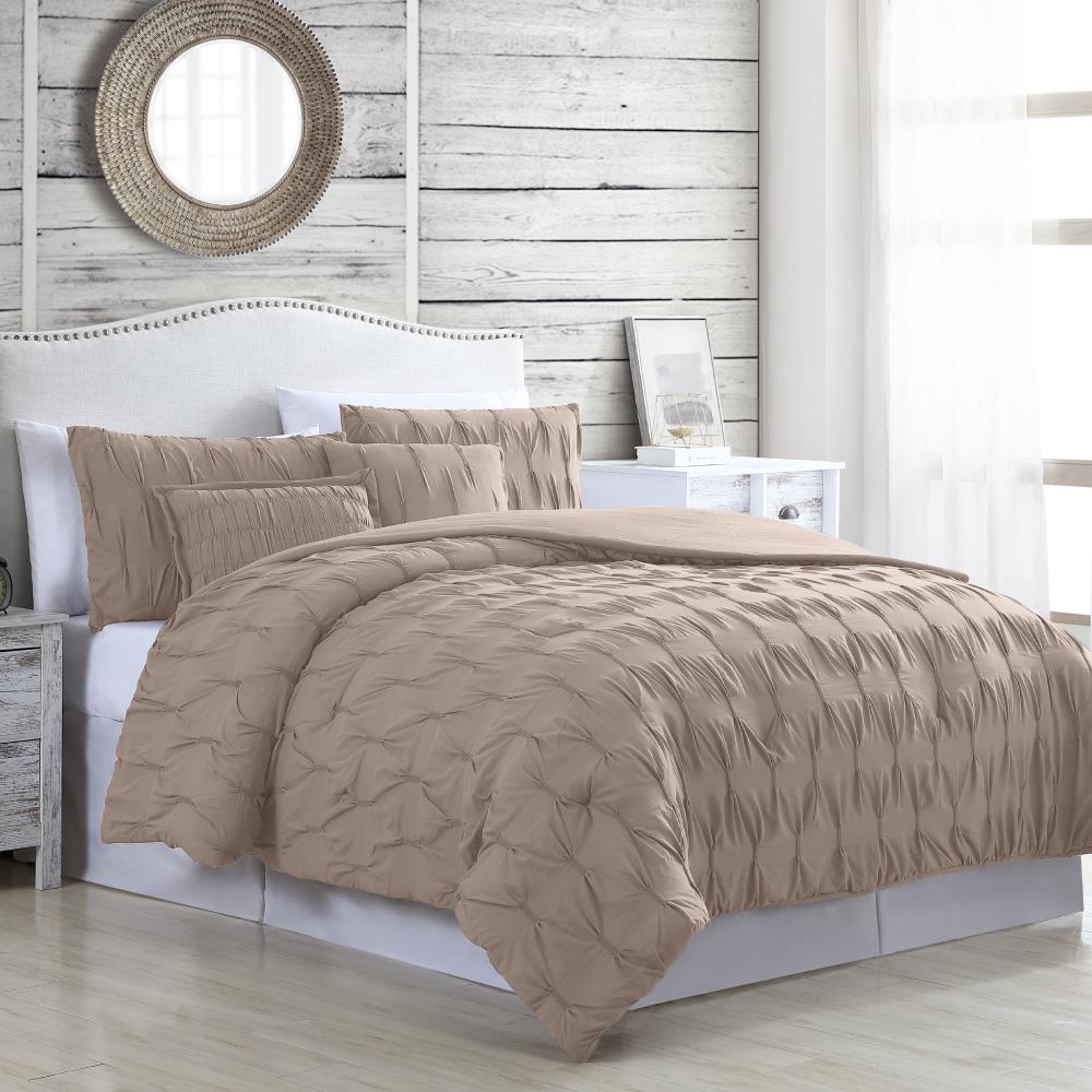 Amrapur Overseas Harper comforter set Taupe Multi Reversible King Comforter (Blend with Polyester Fill) | 3MLTICSE-HRT-KG