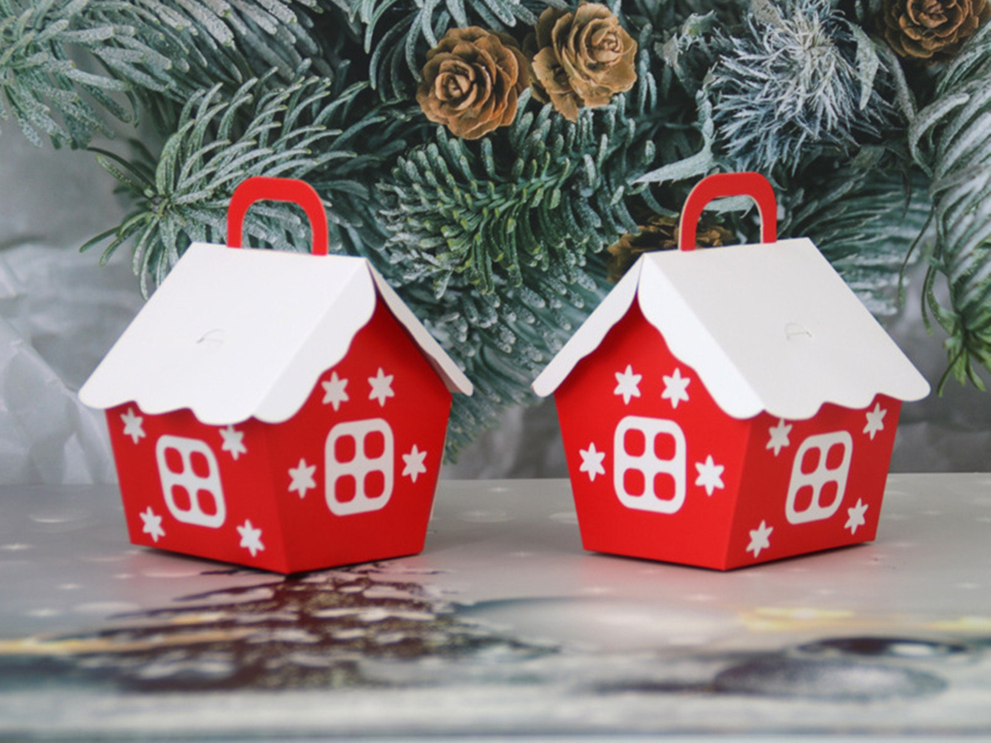 1Pcs , 50Pcs, 100Pcs Christmas House Candy Box - Box -House Boxes-Party Boxes -Birthday Party -Gift -Favor -Wedding Favor