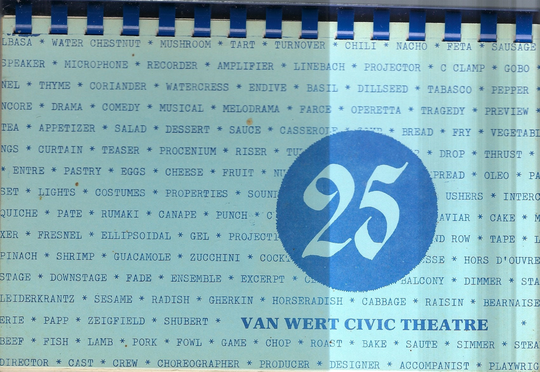 Van Wert Ohio Vintage 1983 Civic Theatre 25 Cookbook Oh Community Favorite Recipes Collectible Souvenir Spiral Bound Rare Local Cook Book