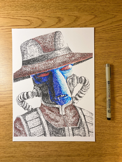 The Bounty Hunter Portrait Print Word Art