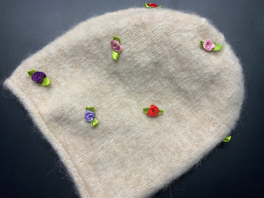Cashmere Blend Hand Knitted Beanie, Inspired By Yanyan Design