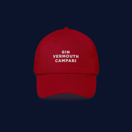 Gin Vermouth Campari Embroidered Dad Cap