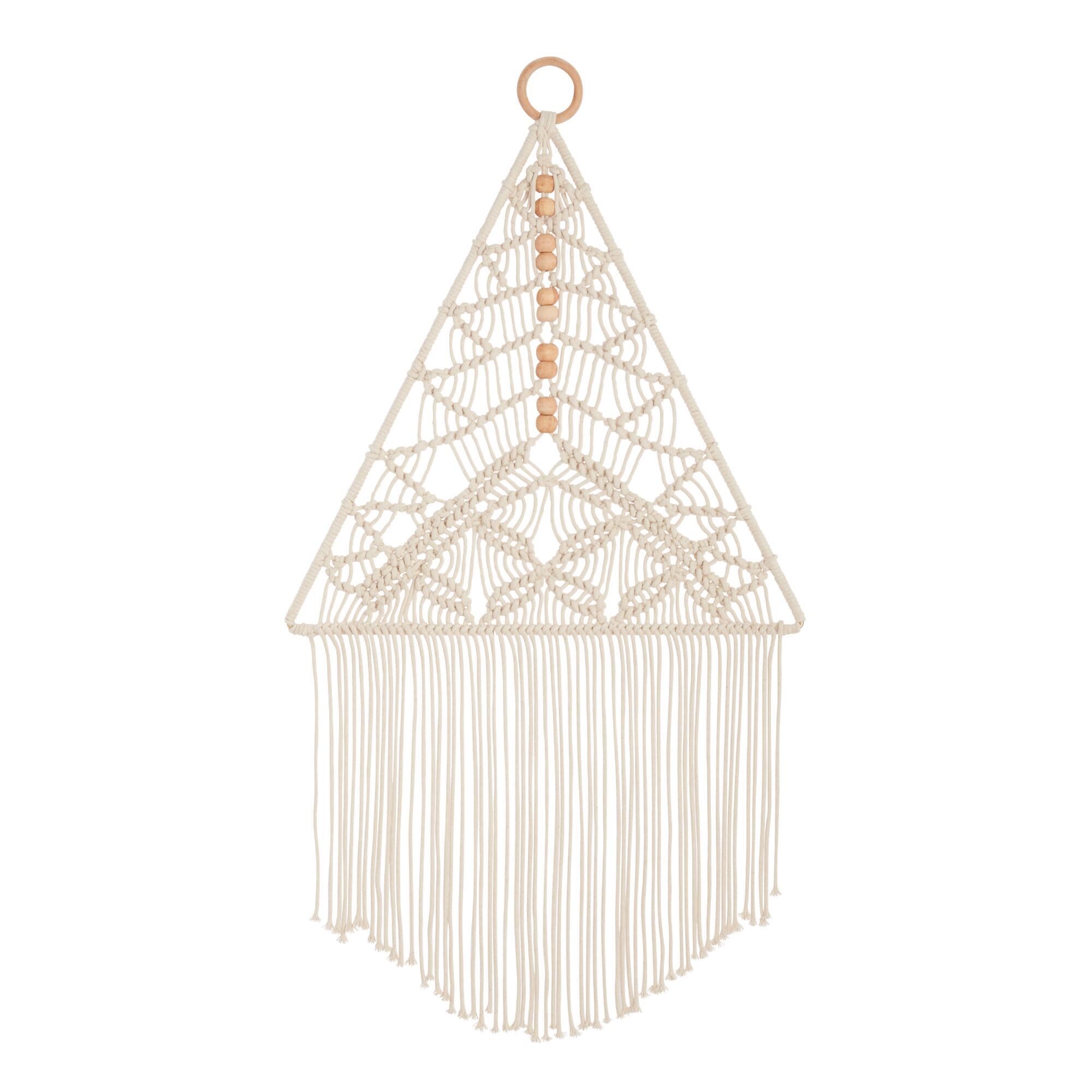 Holiday Tree Macrame Wall Hanging: Natural - Cotton by World Market