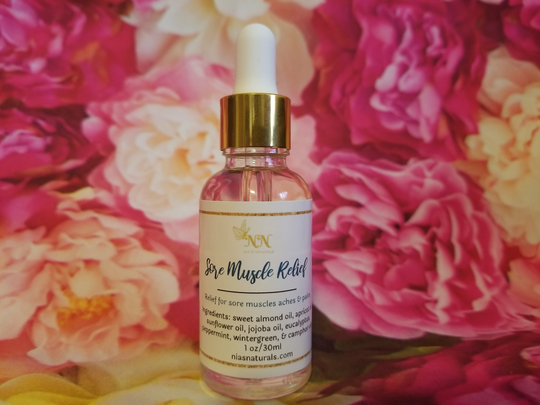 Sore Muscle Blend Massage Oil | 1 Oz Glass Dropper 100% Natural