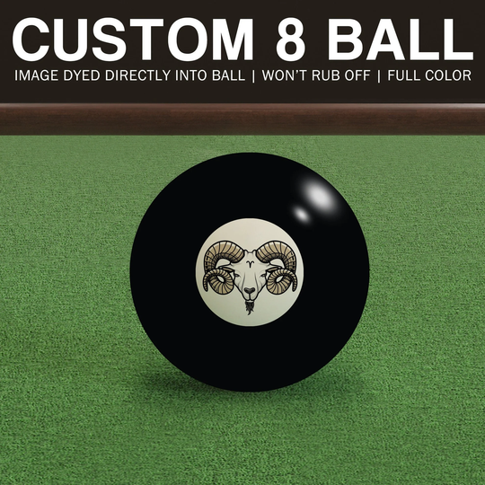 Aries The Ram Custom Pool & Billiard 8 Ball - Great Gift For Birthday & Father's Day
