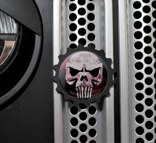 Aluminum 3.75" Grille Badge Fits Select Jeep Wrangler 2007 - Present | See All Photos For Important Information The Skull