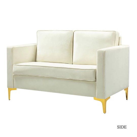 14 Karat Home Casual Ivory Polyester/Blend Sleeper in Off-White | SFMSY0083-IVORY
