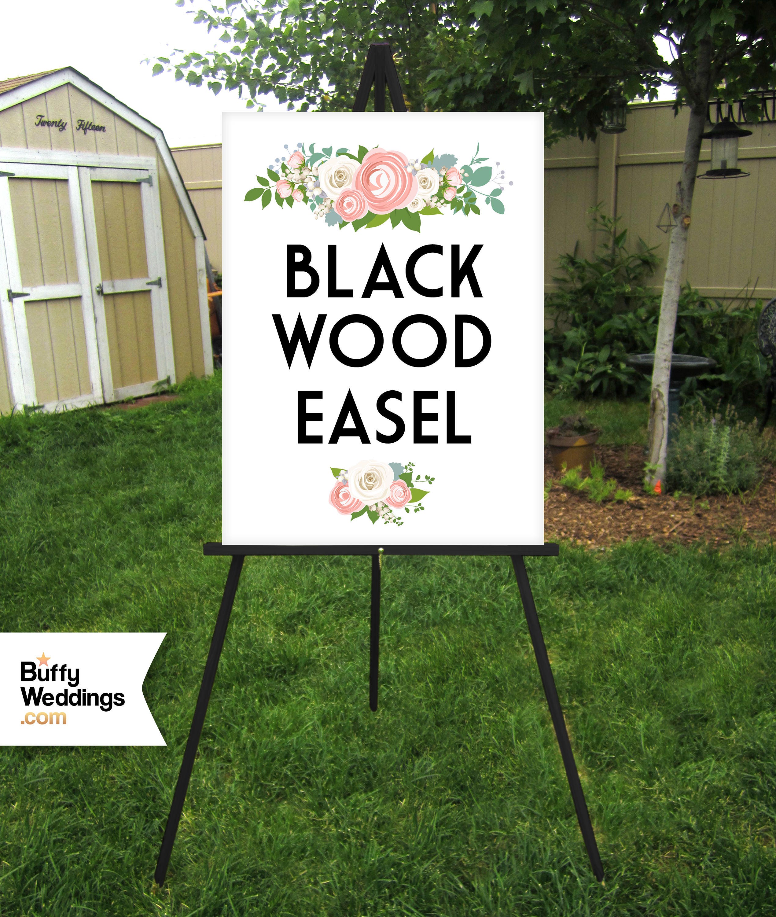 Black Easel . Wedding Sign Floor Stand Displays Large Acrylic Foam Board Canvas Wood 16x20 To 30"x40""