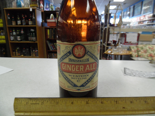 Innisfallen Ginger Ale Bottle, San Franciscon Ale, Vintage Amber Bottle