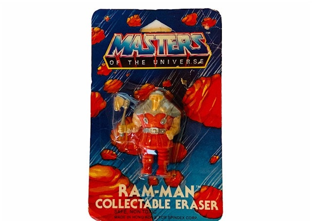 Masters Of Universe Vintage Eraser Action Figure Toy 100% Original Moc Factory Sealed Panosh Place 1984 Ram Man