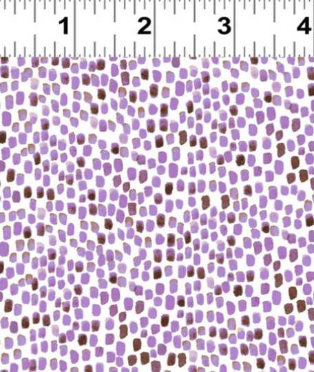 Paint Dots in Tonal Purple Blender From Dale Farm Collection By Rebecca Jones For Clothworks Fabric- 100% Cotton - You Choose The Cut